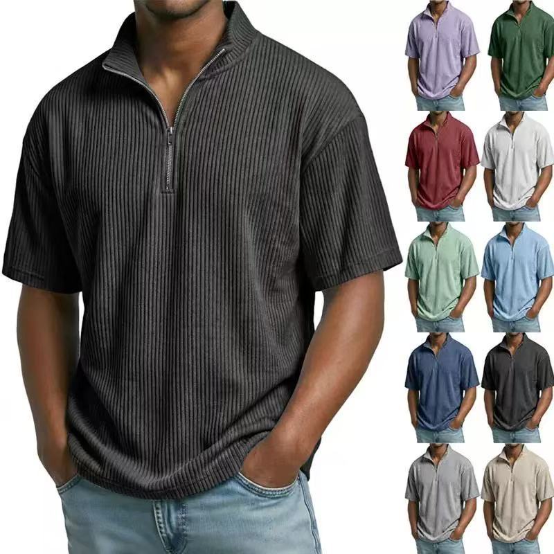 Corduroy Button Up Shirt Men - Camisa de pana de verano con