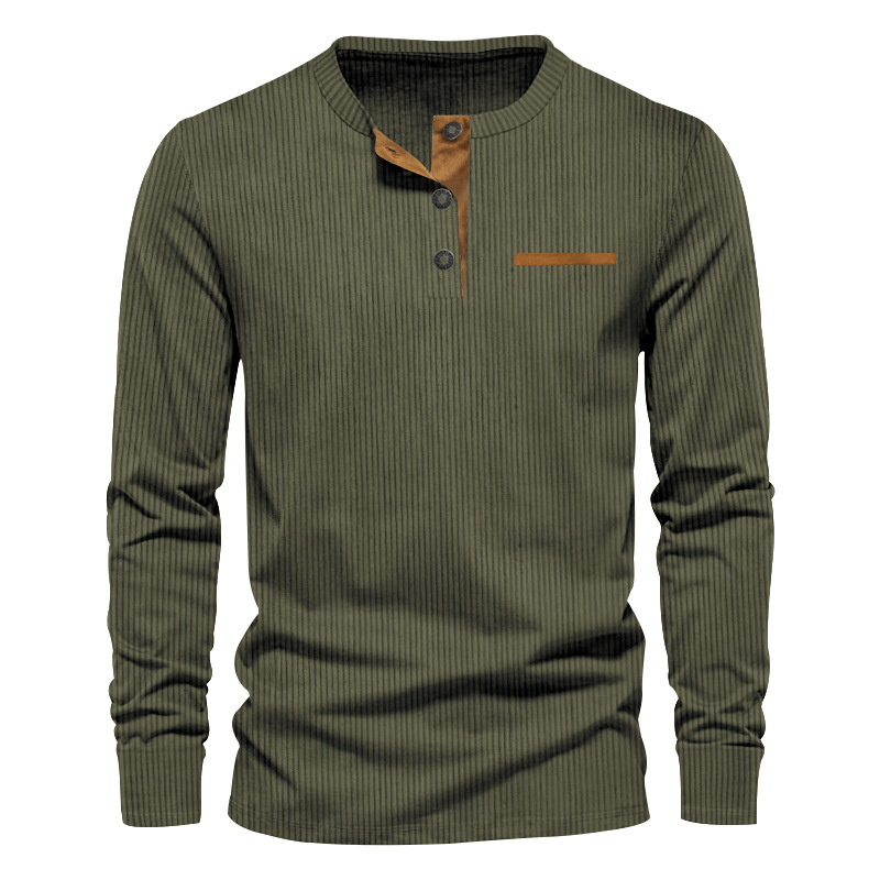 Nueva camiseta de manga larga  - Corduroy Button Up Shirt Men reseña y precio