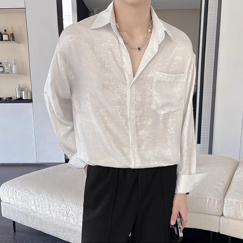 Camisas sexis de satén de seda - Mens Satin Silk Dress Shirt reseña y precio