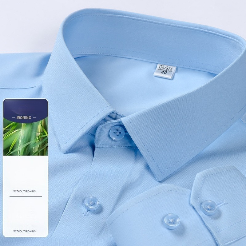 Camisa de vestir de manga larg - Breathable Bamboo Fiber Shirt Non Iron reseña y precio