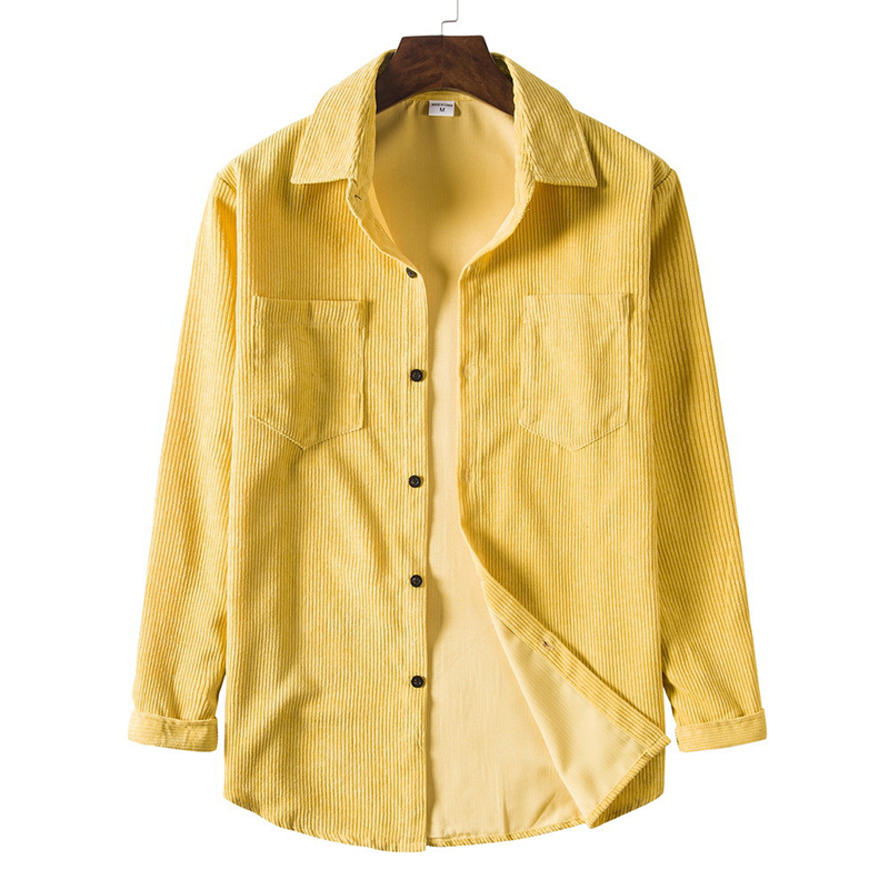 Camisas de pana con textura a  - Corduroy Button Up Shirt Men reseña y precio