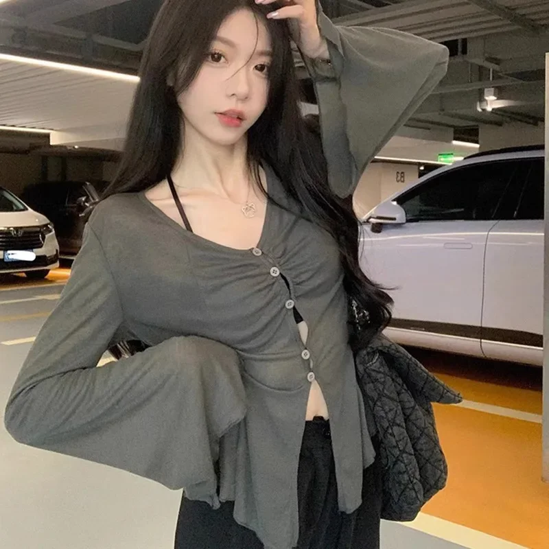Blusa con mangas acampanadas t - Shirts reseña y precio