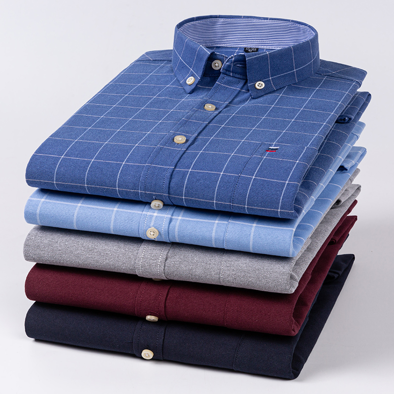 Camisas informales para hombre - Oxford Cotton Casual Shirt Business reseña y precio