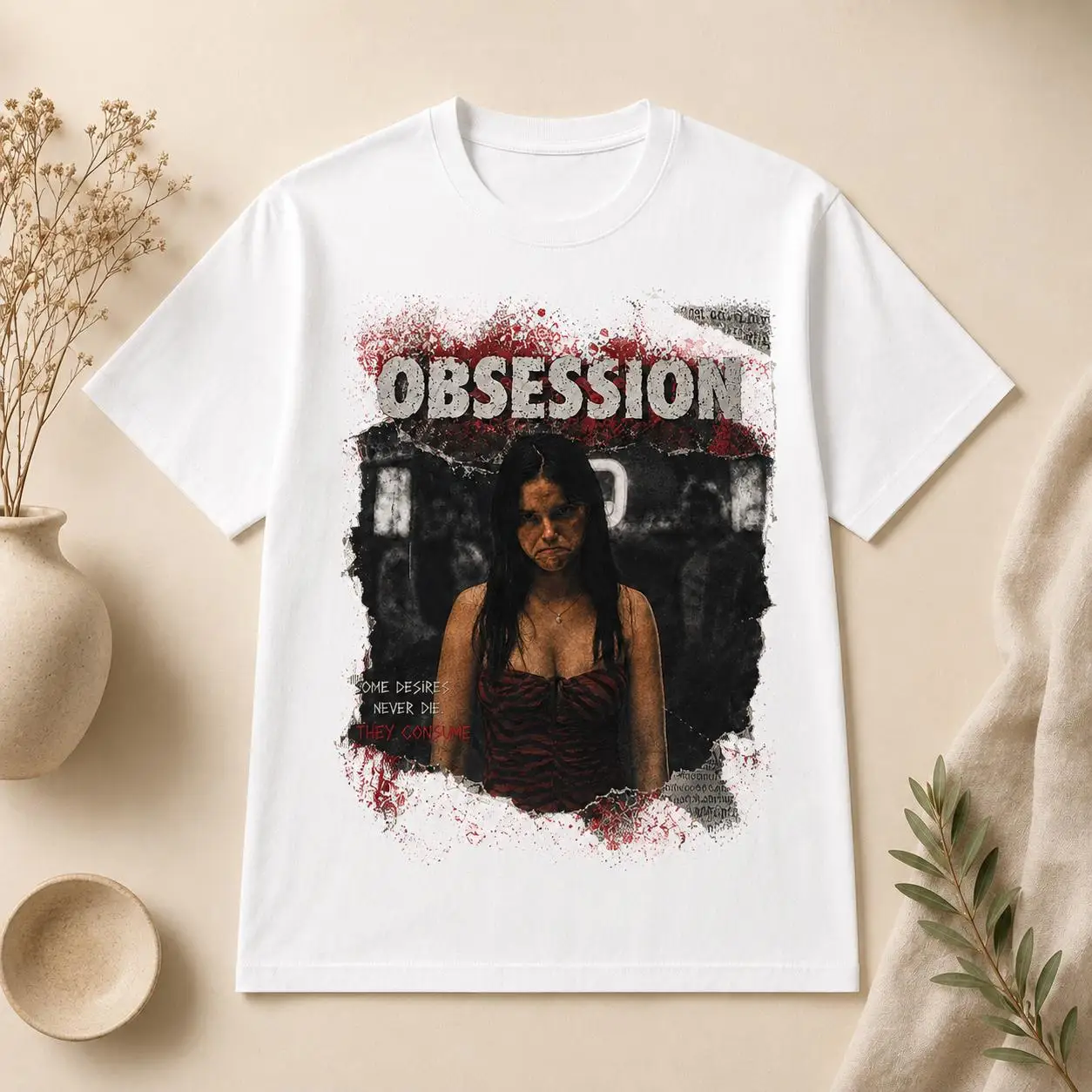 Camiseta con estampado Obsessi - Acid Wash Vintage Graphic T Shirt reseña y precio