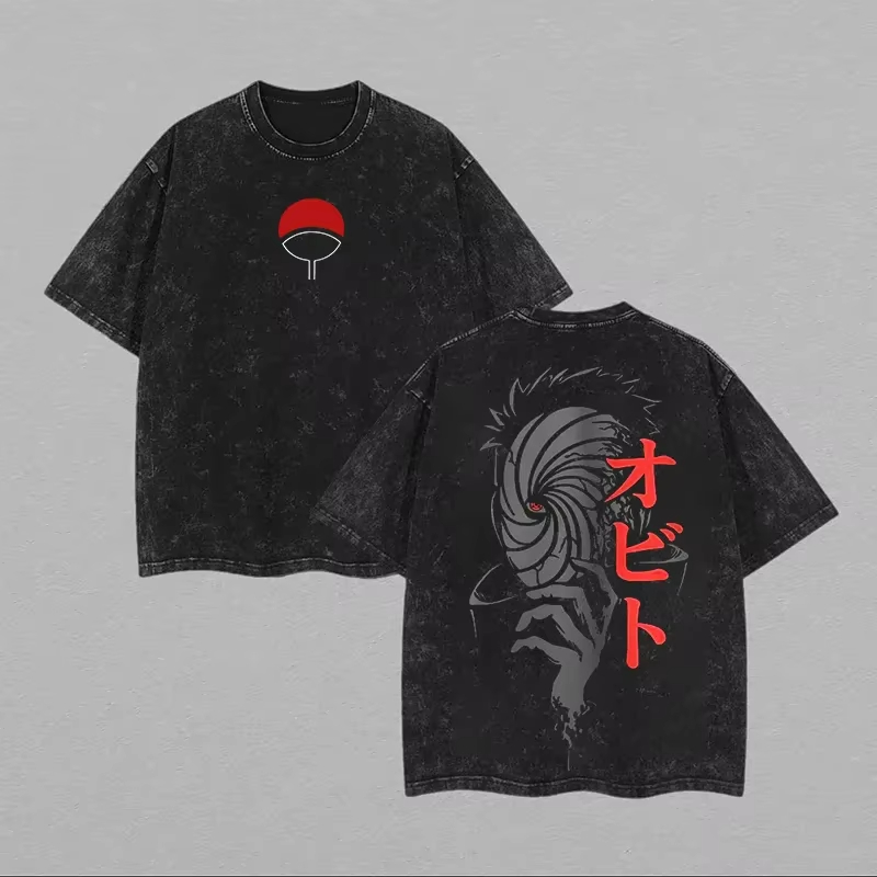Camiseta Naruto Obito Uchiha c - Acid Wash Vintage Graphic T Shirt reseña y precio