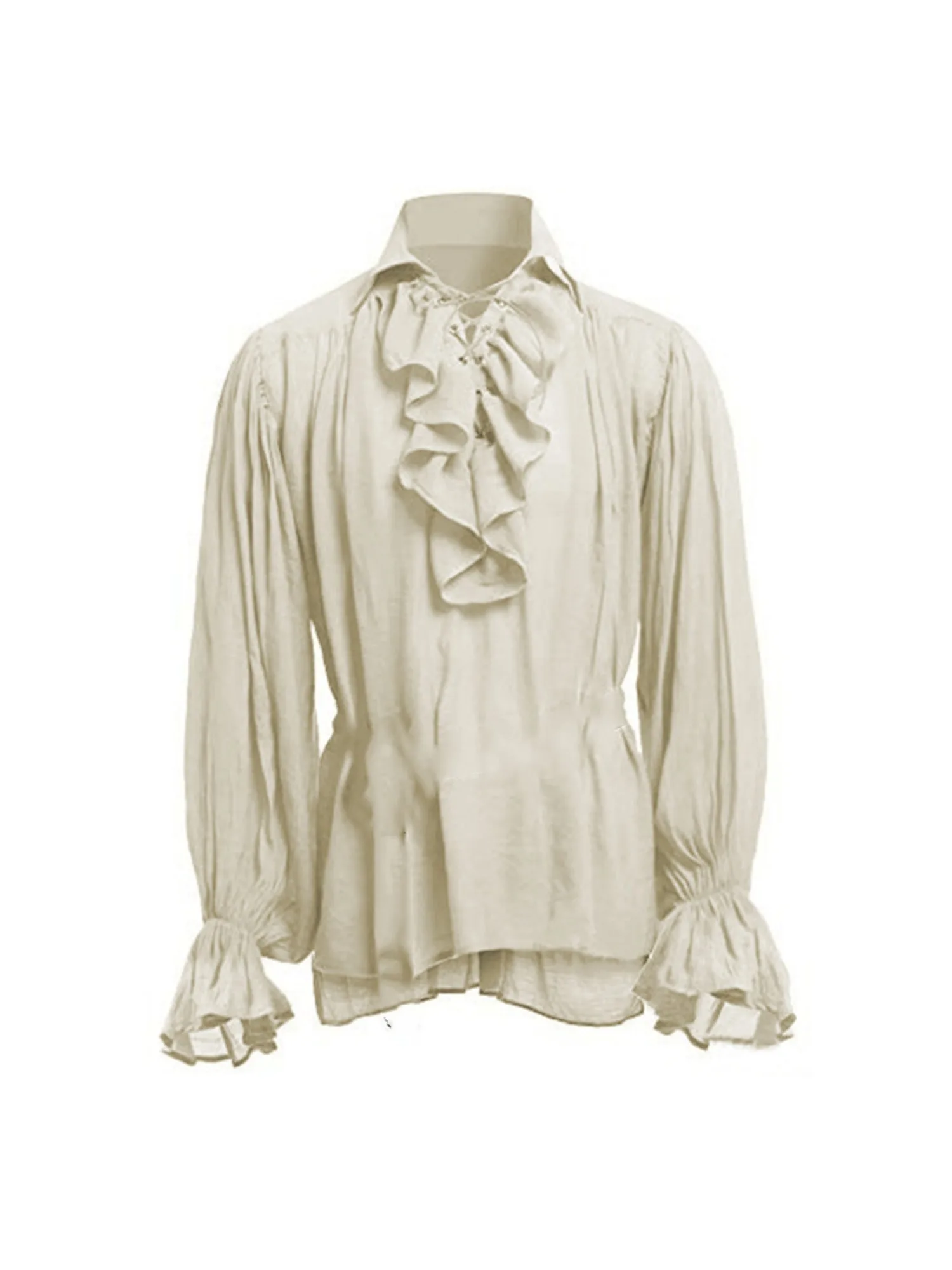 Camisa pirata para hombre, cam - Medieval Gothic Lace Up Pirate Shirt reseña y precio