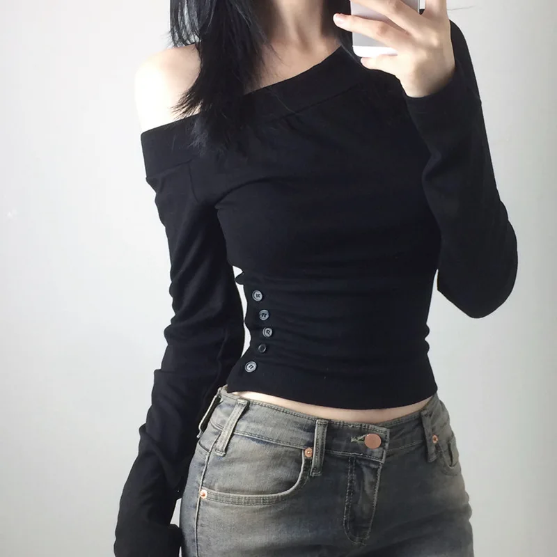 Camiseta Vintage Y2K con Boton - Shirts reseña y precio